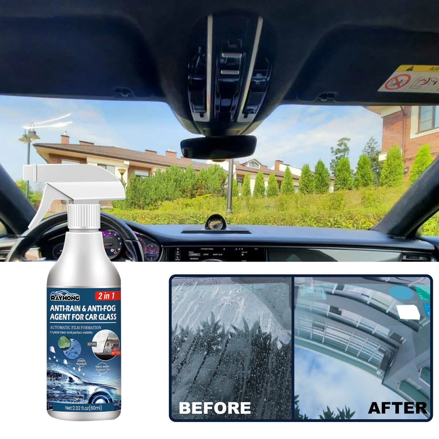 Car Glass Rain Repellent Spray