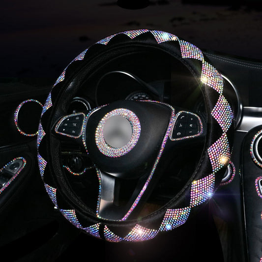 Rhinestone steering wheel cover